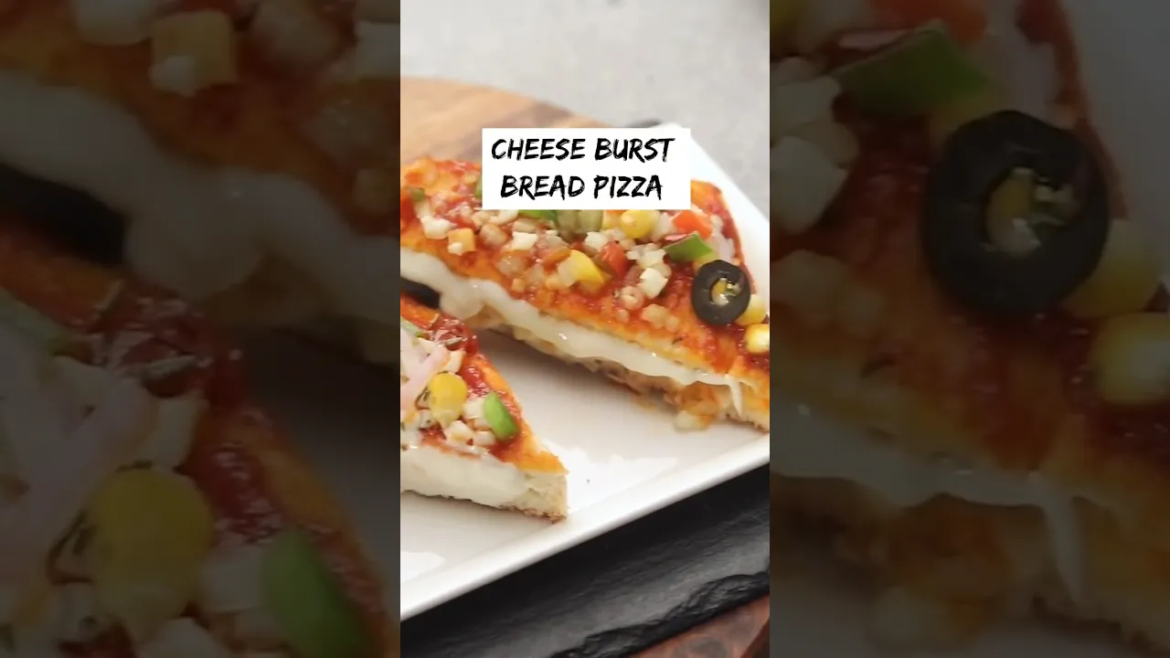 Make Your Own Delicious Cheese Burst Bread Pizza! #Shorts #YoutubeShorts   Sanjeev Kapoor Khazana