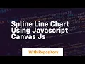 Spline line chart using javascript canvas js