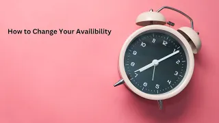 How to change Availability on My anfcorp com