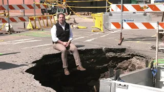 Minneapolis crews determine cause of enormous sinkhole near Uptown