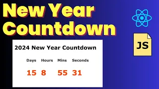 Simple New Year Countdown using JS and React React Mini Project Countdown App