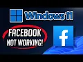 Facebook App Not Working Fix Windows Tutorial