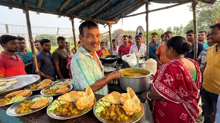 Just ₹8! Hot Naan with Soybean Ghugni | Hidden Breakfast Gem of Kankinara | Street Breakfast