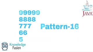 Pattern-16 using JAVA Programming ICSE