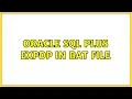 Oracle SQL Plus expdp in bat file
