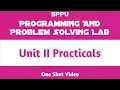 One Shot Unit II Practicals Programming and Problem Solving Lab PPS FE SPPU