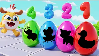 🥚 Color Egg Surprise Song 🌈 | What's Inside the Egg? | Learn Colors & Numbers | DooDoo & Friends
