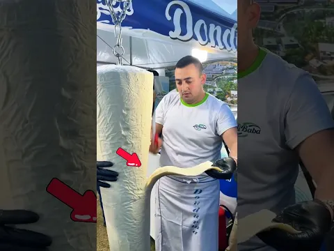 Why is Turkish ice cream cut with a knife?  #shorts #honda125