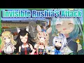 Download Lagu [Uruha Rushia] Invisible Rushia's Attack!! [Omaru polka, Ookami Mio, Yozora Mel, Amane Kanata]