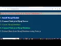 nodejs How to connect to mysql Server database