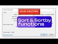 Sort and Sortby functions Microsoft Excel New functions