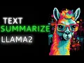 Text Summarization Llama2 how to Use LLama2 with Langchain