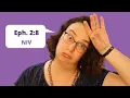 Memorize Ephesians 2 8 NIV with Motions Pictures Bible Drill Blue Cycle
