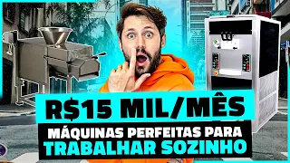 7 MÁQUINAS PERFEITAS PARA TRABALHAR SOZINHO E FATURAR R$24 MIL POR MÊS (MÁQUINAS SUPER LUCRATIVAS)