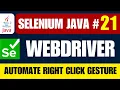 Selenium Java Right Click Automation with Actions Class