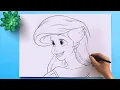 How To Draw Ariel The Little Mermaid