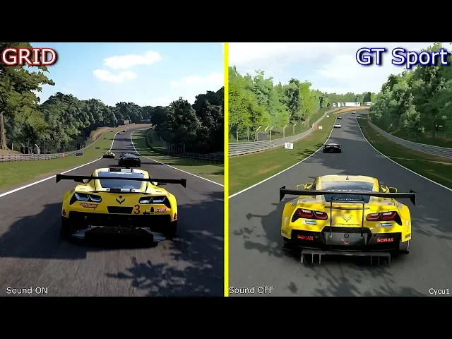 GRID 2019 vs Gran Turismo Sport Brands Hatch PS4 Pro Graphics Comparison