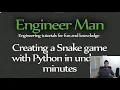 Creating a snake game with python in under 5 minutes
