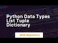 python data types list tuple dictionary