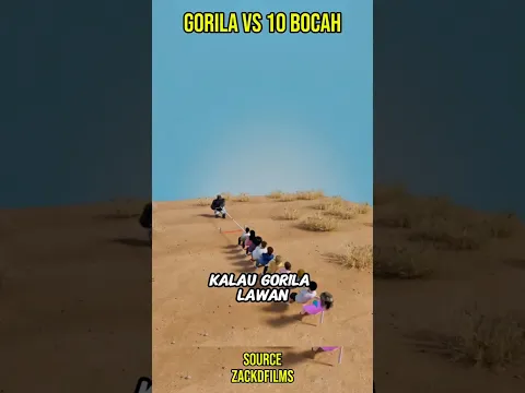 Tarik Tambang Gorila VS 10 Bocil, Siapa Yang Menang⁉️🤯🦍