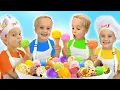 Download Lagu Chris is making ice cream - Funny story with cooking toys