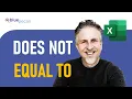 Does not equal to in Excel Does not equal to in Excel Formula Sign for Does not equal to