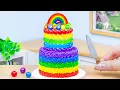 Download Lagu Amazing Mini Rainbow Cake Recipe🌈ASMR Satisfying Miniature Cake Dessert Decorating with M\u0026M Candy