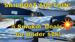 Can You Buy  CHEAP USED SAILBOATS for under $7K in MAINE? – I found FIVE all in one place! Ep. 4