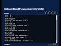 AP CSP Pseudocode Assignment DISPLAY INPUT