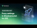 How to set up and use a proxy in Shadowrocket for iOS