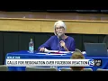 Calls for resignation over Facebook reaction
