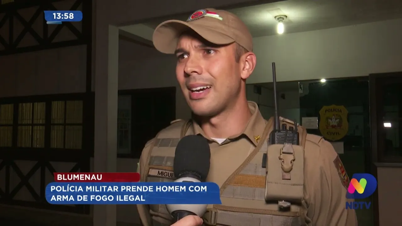 Blumenau: Polícia Militar prende homem com arma de fogo ilegal