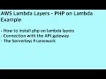 AWS Lambda Layers - PHP on Lambda Example