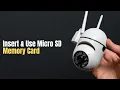 YI IoT Wireless WiFi IP Cloud CCTV How to Insert Use Micro SD Memory Card in Security Camera