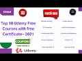 Top 10 Udemy Free Courses with Certificate 2021 Python Java HTML CSS JavaScript WordPress MySQL