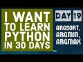 Day-19 I Learnt about Argsort Argmin Argmax in numpy jupyter notebook