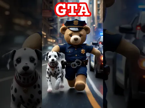 AURA +9999% TEDY BEAR POLICEMAN AND his Dog Friend รฎn action #shorts #shortsfeed #funny