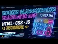 Build a Modern Glassmorphism Calculator App with HTML CSS JavaScript Full Tutorial