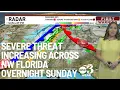 Severe weather threat increasing across northwest Florida overnight Sunday