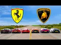 Ferrari v Lambo who s FASTEST in a DRAG RACE