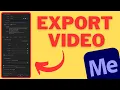How To EXPORT In Media Encoder
