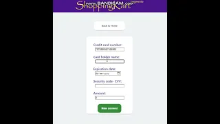 Credit card payment model using react-router and context API