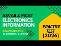 Electronics Information Practice Test for the ASVAB PiCAT