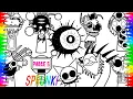 SPRUNKI New Coloring Pages How to Color ALL Incredibox Sprunki New Mod PHASE 5 NCS MUSIC