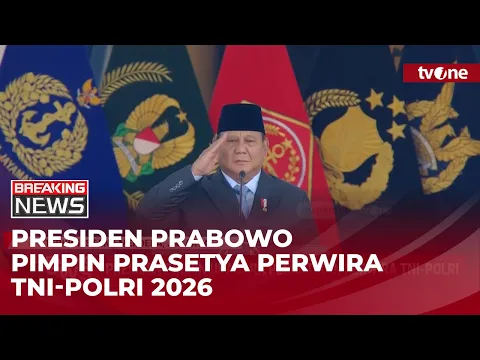 Presiden Prabowo Pimpin Upacara Pelantikan Perwira TNI-Polri