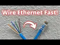 How to wire ethernet cables FAST Cat 5 Cat 5e Cat 6 RJ45 Pass Through Network Connector