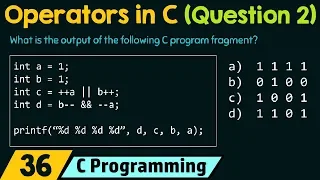 Operators in C Solved Problem 2