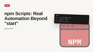 npm - Web development basic Series npm Scripts Real Automation Beyond start