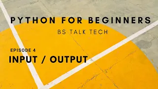 Python language for beginners - Episode 4