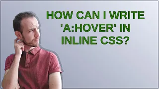 How can I write a hover in inline CSS